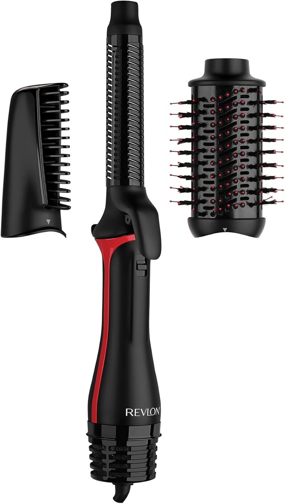 Uscător de păr Revlon într-un singur pas și aparat de coafat multiplu - Instrument 3 în 1 - (Cap detașabil, fier de ondulat, uscător de păr, aparat de stil) RVDR5333
