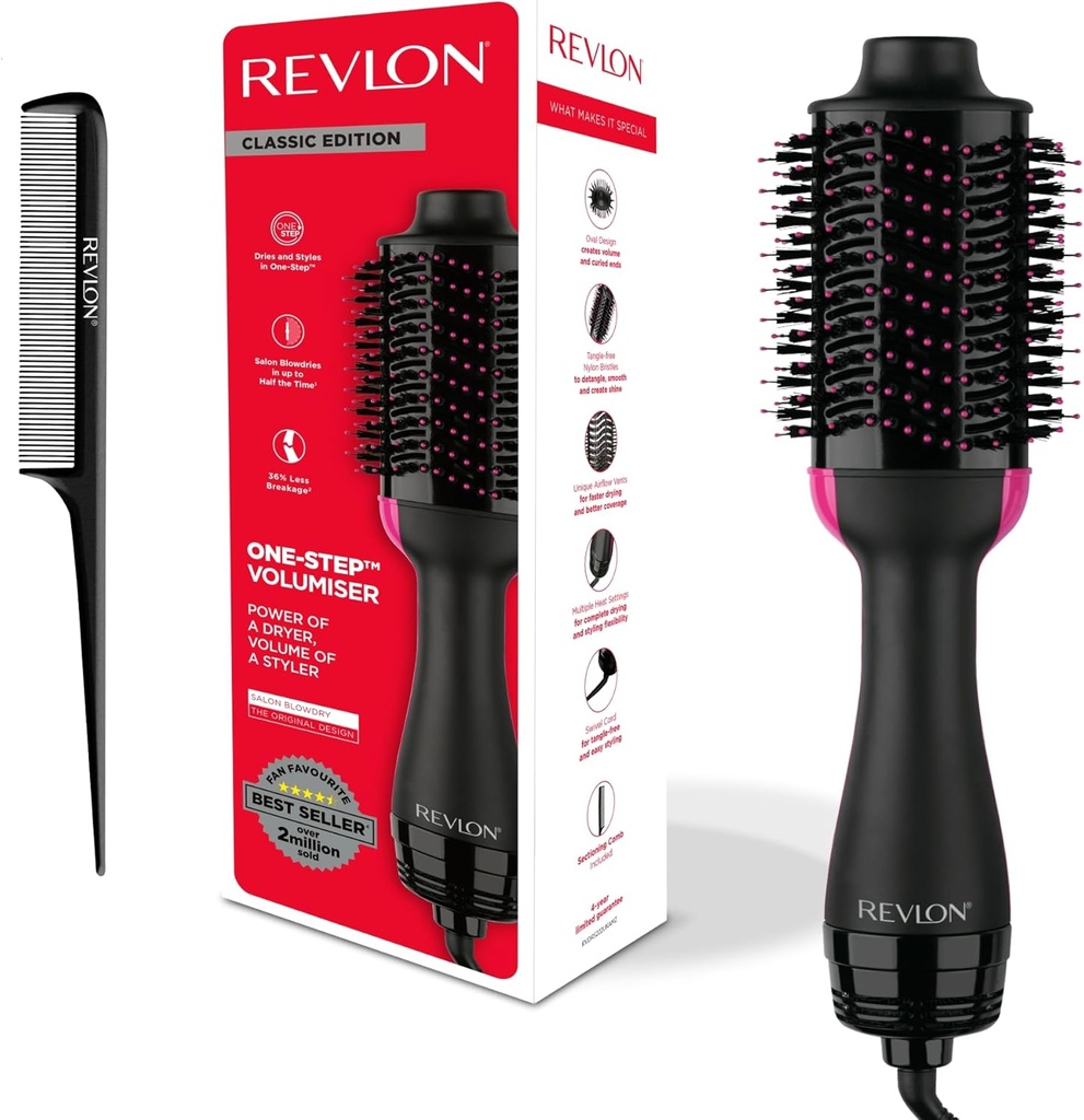 Uscător de păr Revlon RVDR5222 Salon One-Step™ și volumizator cu pieptene de secționare