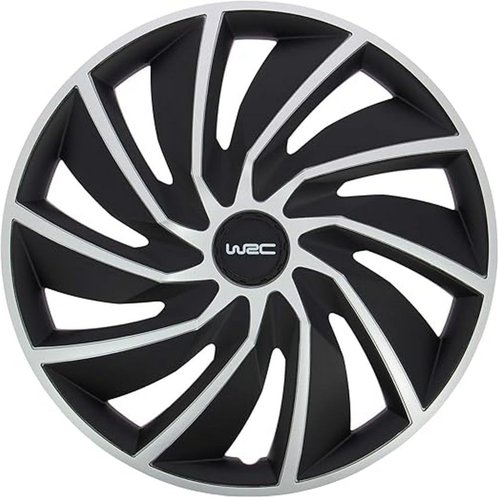 WRC 007597 - 4 capace de butuc 14" inch, Turbo Bicolor, Gri, Negru