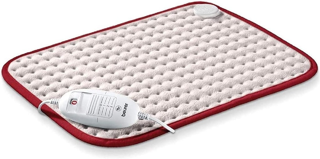 Pernă de încălzire Beurer Comfort cu fleece confortabil, respirabilă, drăgălaș și prietenoasă cu pielea, Fabricat în Europa, oprire automată, 3 setări de temperatură, se poate spăla la mașină, 44 x 33 cm