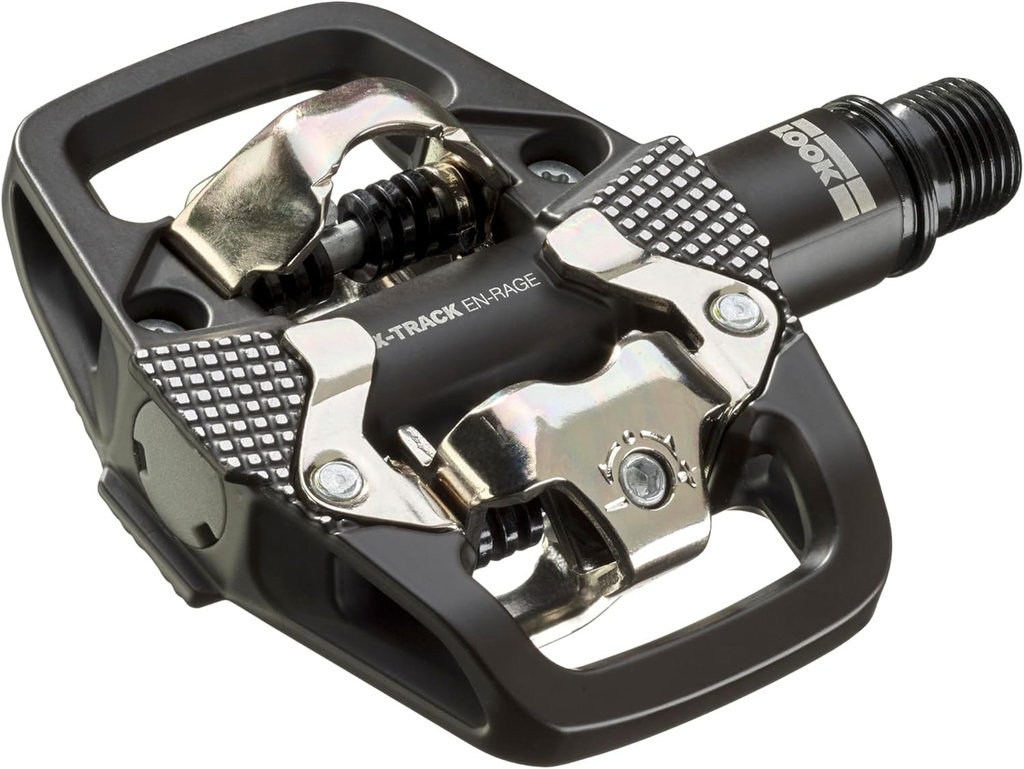 LOOK Cycle - Pedale MTB X-TRACK En-Rage - Mecanism compatibil SPD - Corp din aluminiu - Suprafete mari de sprijin - Pedale robuste, usoare, ideale pentru traseu