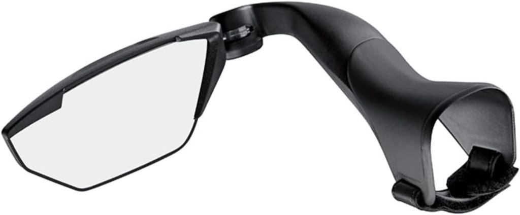 Selle Italia - Oglinda pentru ghidon pentru bicicleta de drum EYELINK, cadru din compozit de carbon, oglinda panoramica de siguranta, neagra, marime unica