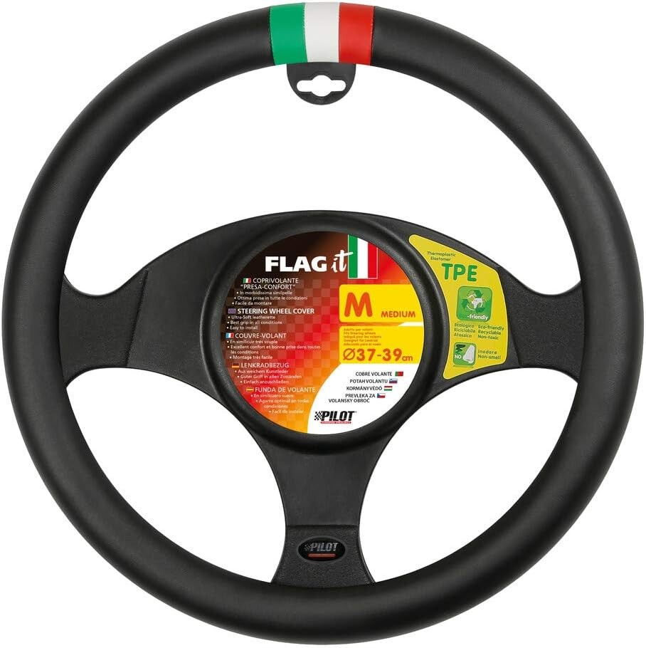 PILOT 32955 Flag It, Husa Volan din Imitatie Piele - M - O 37/39 cm - Italia