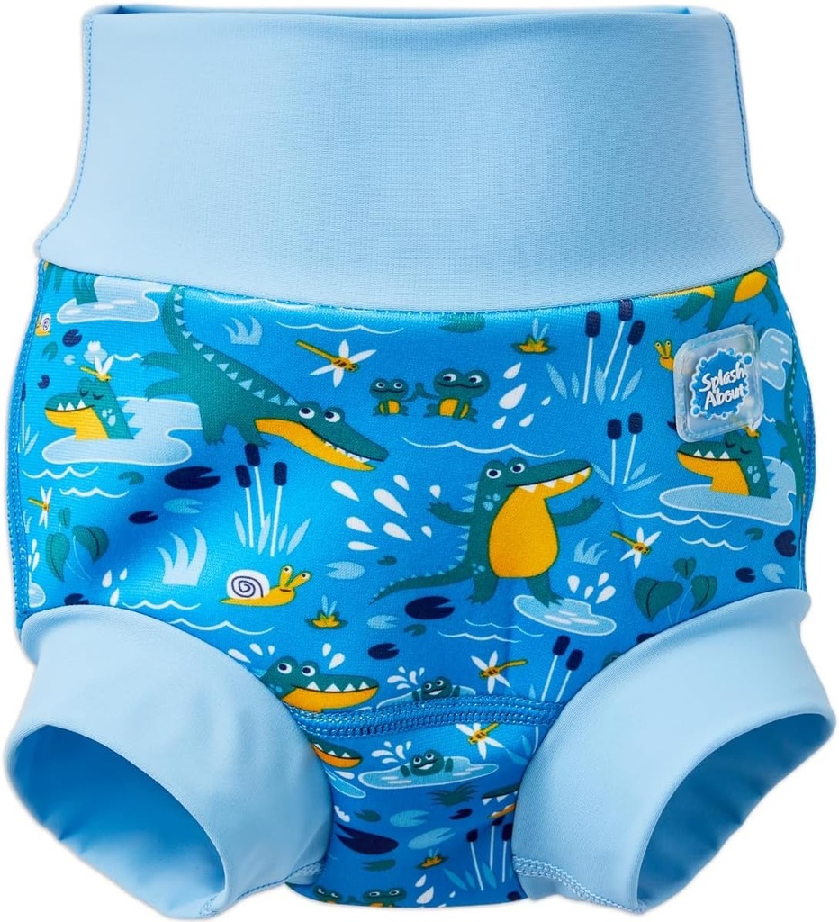 Scutec de inot reutilizabil Splash About Happy Nappy, mlastina cu crocodili, 3-6 luni