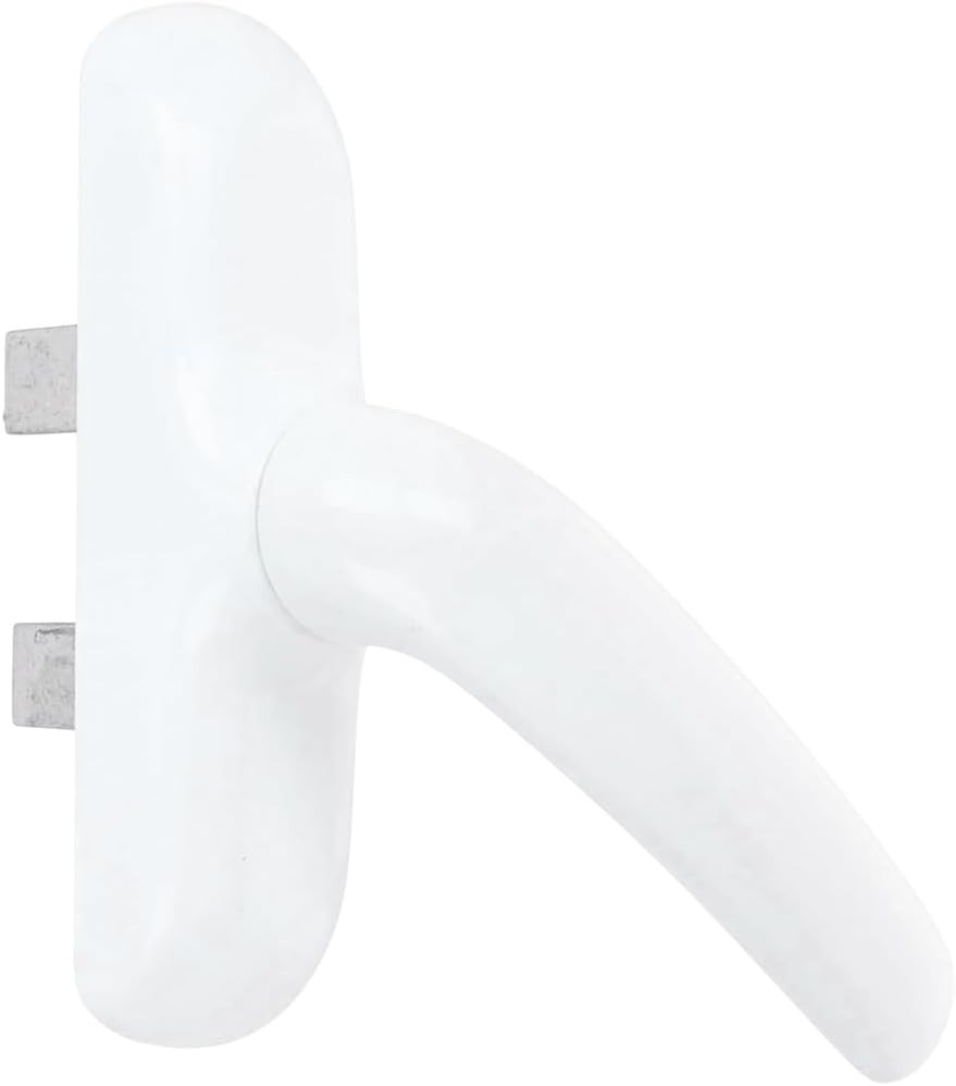 Amig - Maner pentru deschidere sau ferestre cu balamale | Baza din aluminiu si capac PVC | Culoare alba cu surub ascuns | 180 x 35 mm | Inaltime 64 mm | Fara Patrat