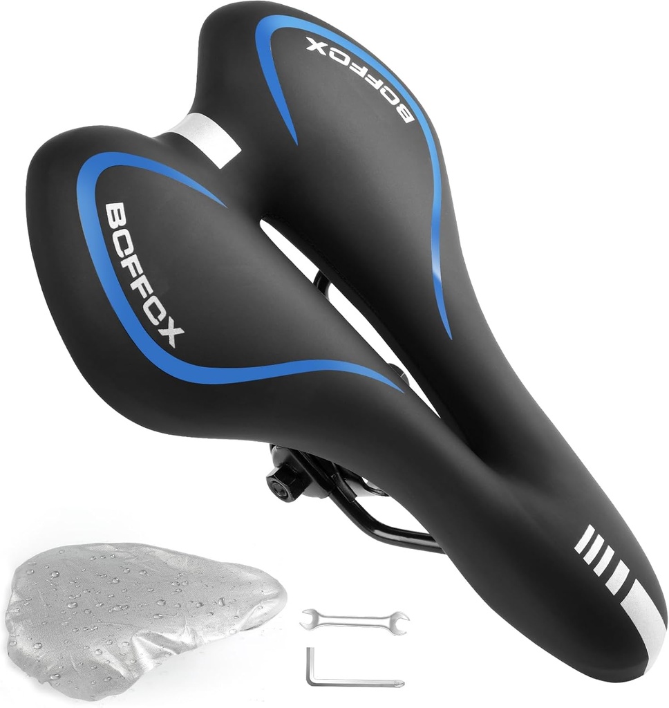 BOFFOX Șa de bicicletă MTB Șa de bicicletă confortabilă din gel, ergonomică, impermeabilă și respirabilă, potrivită pentru bicicletele de munte/oraș