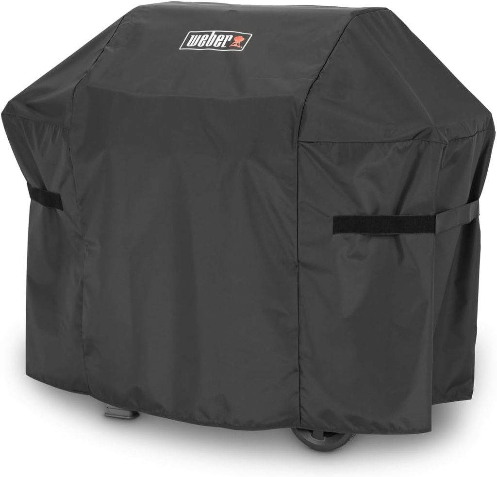 Husă pentru grătar Weber Premium pentru modelele Spirit & Spirit II din seria 300, respirabilă, rezistentă la UV și apă, cu fixare cu cârlig și buclă, capac pentru grătar, capac pentru grătar - negru (7183)