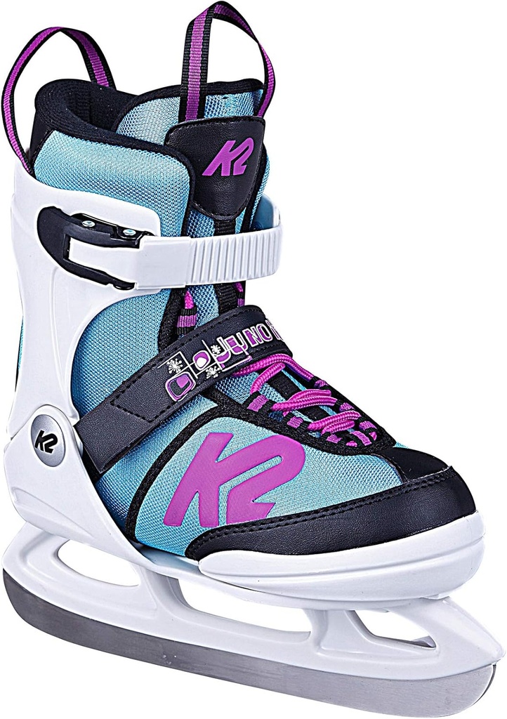 K2 Skates Patine Juno pentru fete, alb - albastru deschis, 29-34 EU