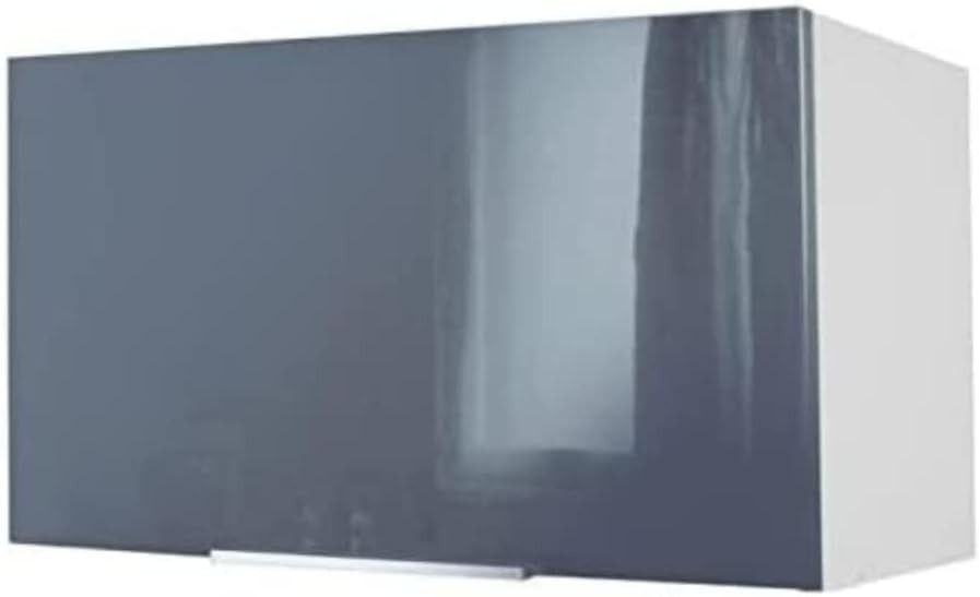 Dulap de bucatarie Berlenus CH6HN cu hota, negru lucios, 60 cm
