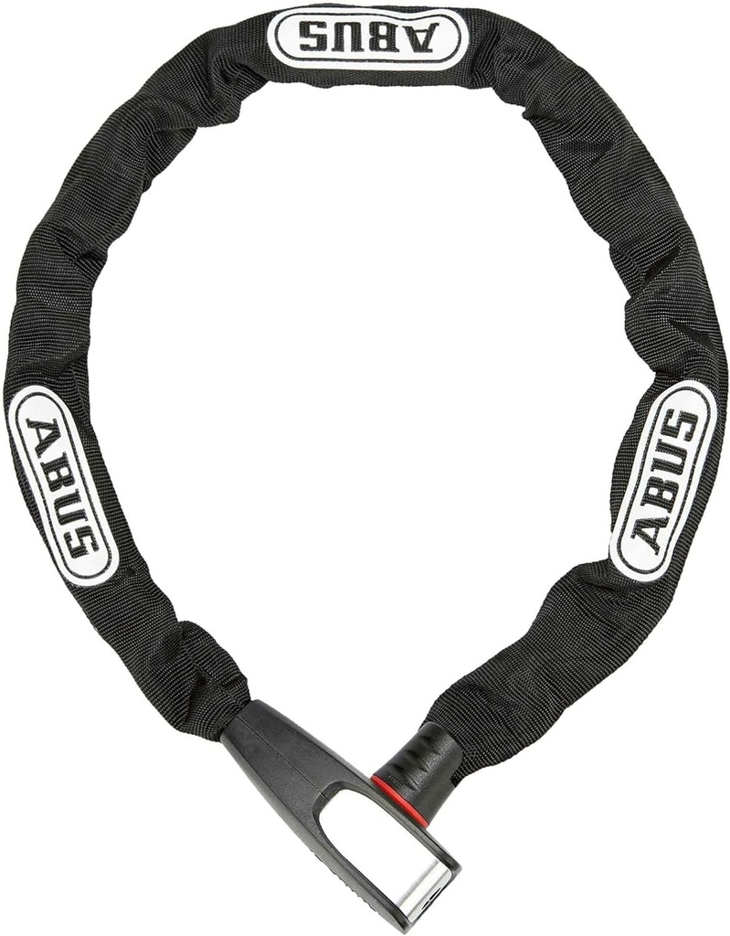 ABUS Steel-O-Chain 8807K Chain Lock - Lacat flexibil pentru bicicleta din otel calit - Nivel de securitate ABUS 8-85 cm - Negru