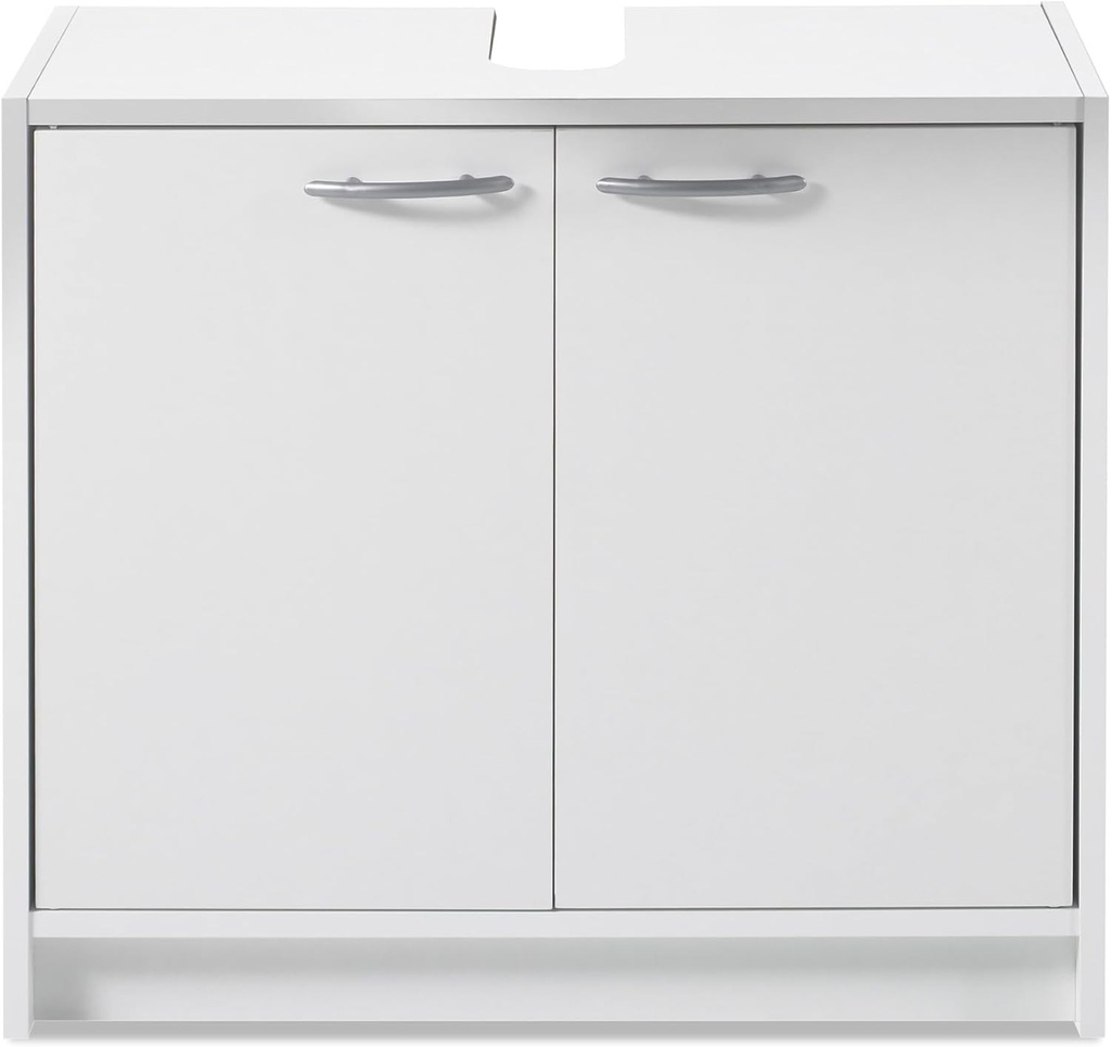 Mobilier de baie SMASH in alb mat - Mobilier de baie simplu cu mult spatiu de depozitare - 63 x 55 x 29 cm (L/H/D)