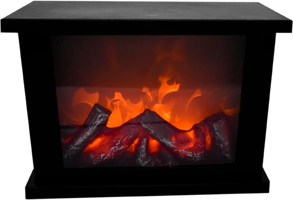 technoline T9800 - Semineu LED cu efecte de flacara inselator de realiste, negru