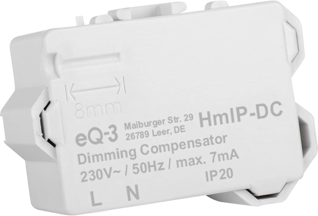 Compensator Homematic IP Smart Home, elimina interferentele si asigura o atmosfera de iluminare calma in combinatie cu actuatoarele Homematic IP, 155402A0