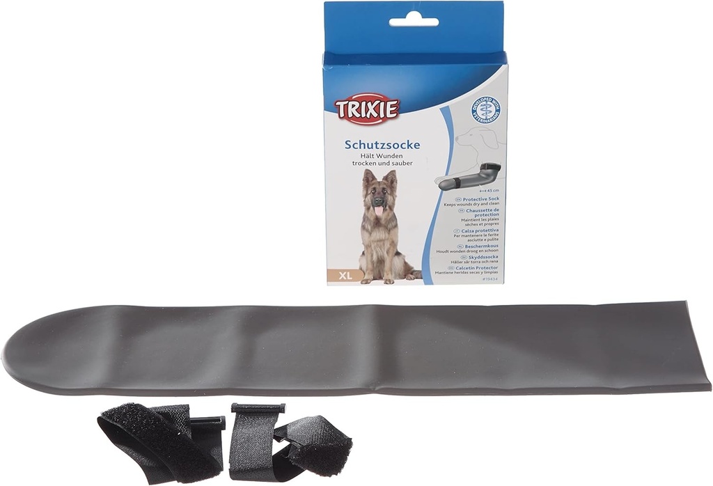 Soseta de protectie Trixie 19434, silicon, XL: 12 cm/45 cm, gri