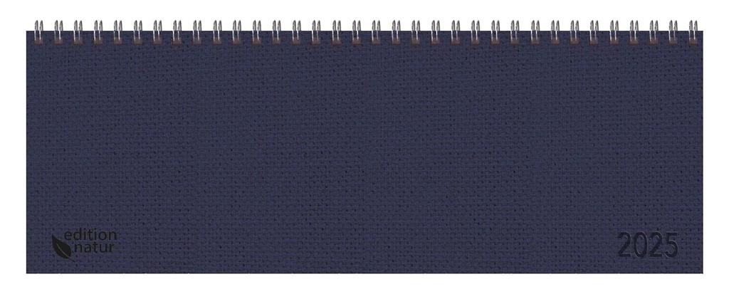 Calendar de birou Professional Premium 2025 albastru închis peisaj: 1 săptămână, 2 pagini; calendar de birou cu copertă cartonată elegantă; format calendar de birou peisaj: 29,8 x 10,5 cm