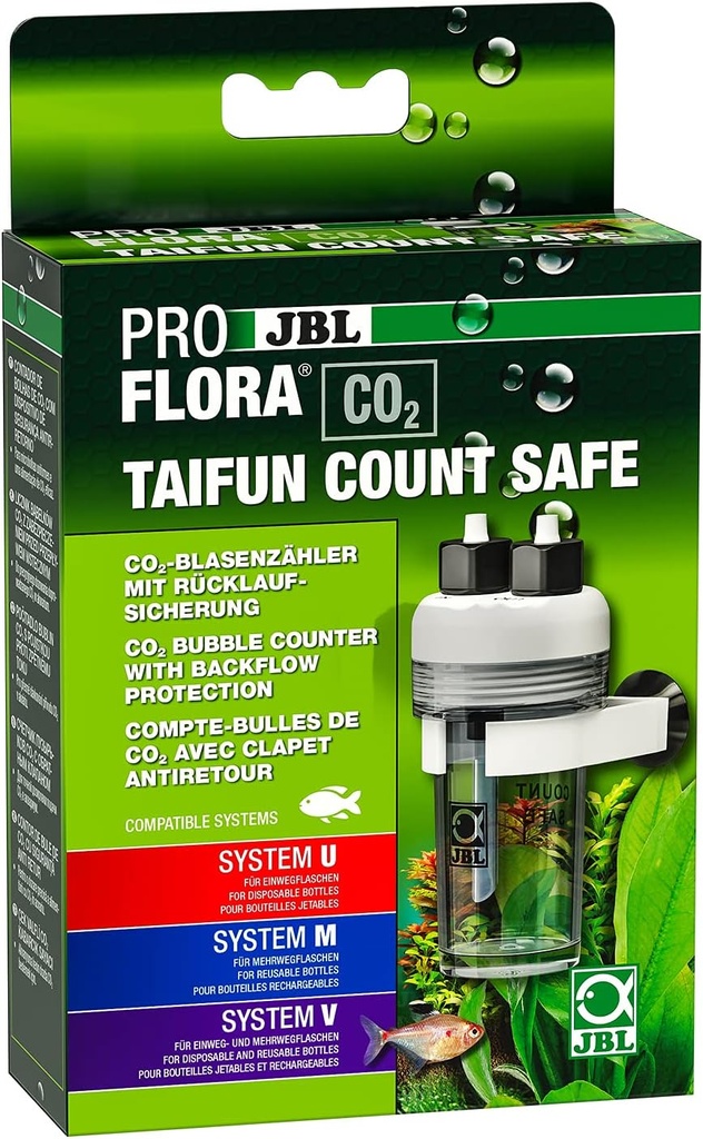 JBL PROFLORA CO2 TAIFUN COUNT SAFE, contor de bule de CO2, prevenire încorporată a returului