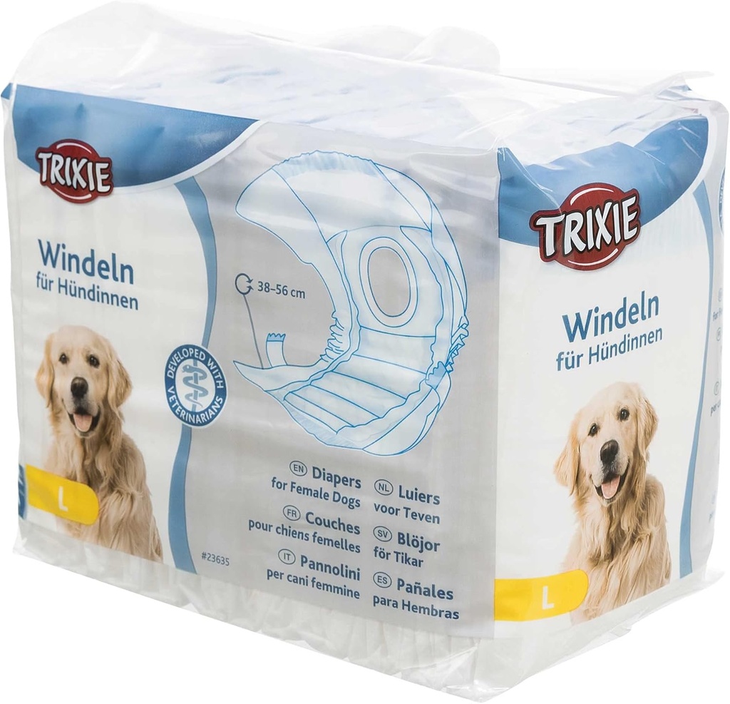 Trixie 23635 Scutece pentru cățele, L: 38–56 cm, 12 buc.