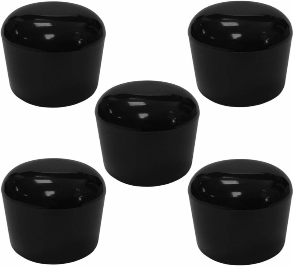 cyclingcolors 5X Capace rotunde pentru tuburi Opritoare dopuri Capace de protectie Capace de capat Negru, 55 mm