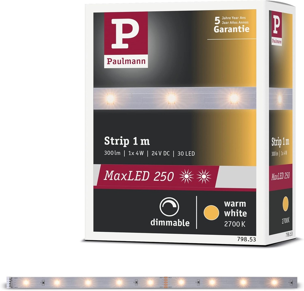 Paulmann MaxLED 250 Stripe 1m Alb Cald IP20 2700K