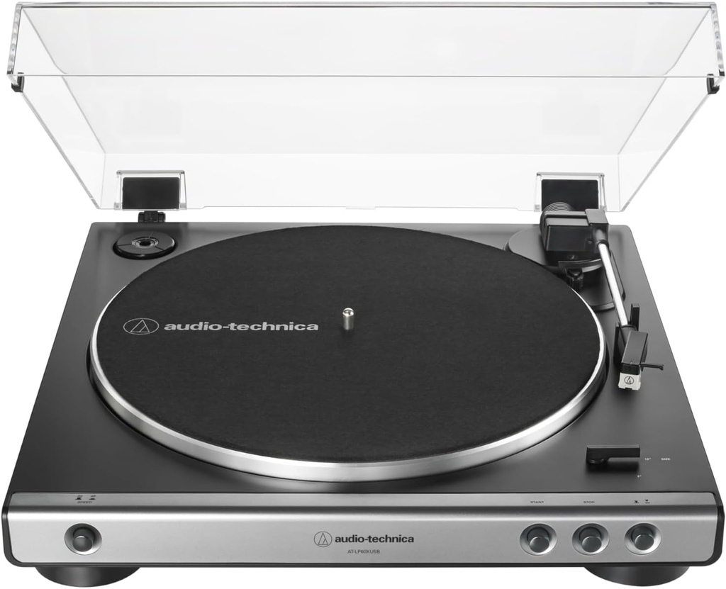 AUDIO-TECHNICA AT-LP60XUSB PLATĂ TURNANȚĂ, METALIZĂ, GRI