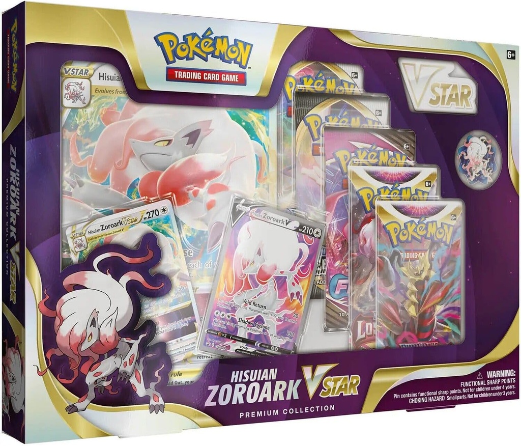 BLISTER GAME CARTE DE COLECȚIE HISUIAN ZOROARK VSTAR POKEMON ENGLISH