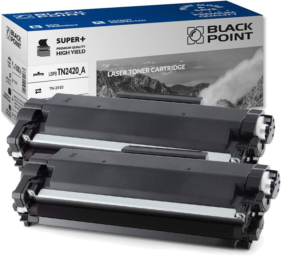 BLACK POINT Set de 2 toner Premium Cartucce pentru TN2420 TN2410 TN-2420 - Nero - pentru Brother HL-L2350DW HL-L2375DW L2310D L2370DN DCP-L2530DW DCP-L2510D L2550DN MFC-L2550DW MFC-L2530DW L2710DN L2730DW