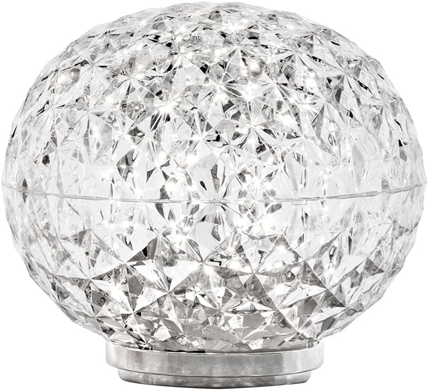 Kartell Mini Planet, Lampa de masa cu baterii, cristal, O 16 cm