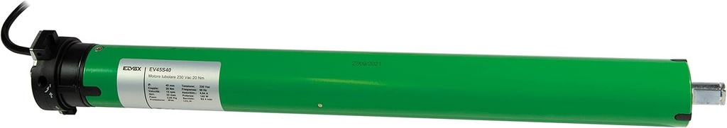Vimar EV45S40 Motor tubular pentru rulouri 230 V~, capacitate de ridicare 40 kg, adaptoare octogonale de 60 mm, complet cu console de fixare