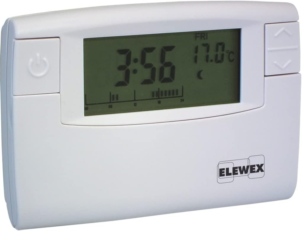 VEMER VE378600 CT200 - Cronotermostat digital pentru cazan montat pe perete, programare saptamanala, alimentat cu baterie, alb