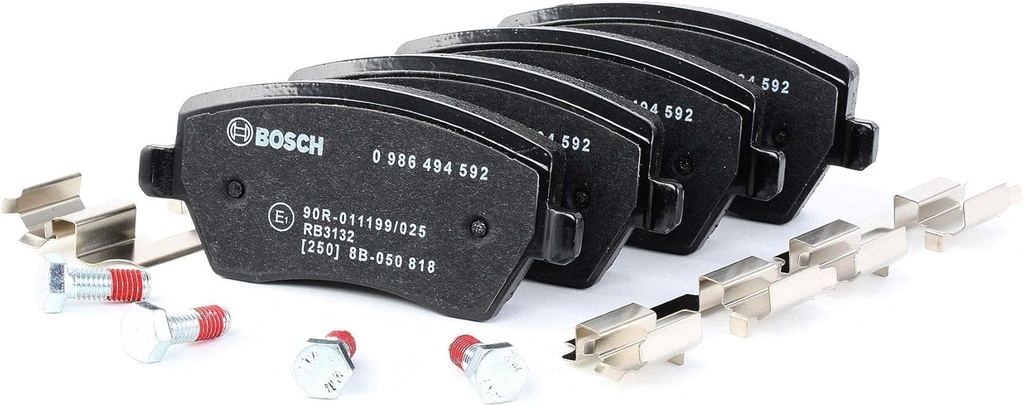 Bosch 986494592 - plăcuțe de frână, compatibile cu Nissan Micra II-Note, Renault Clio III/Modus, Suzuki Splash