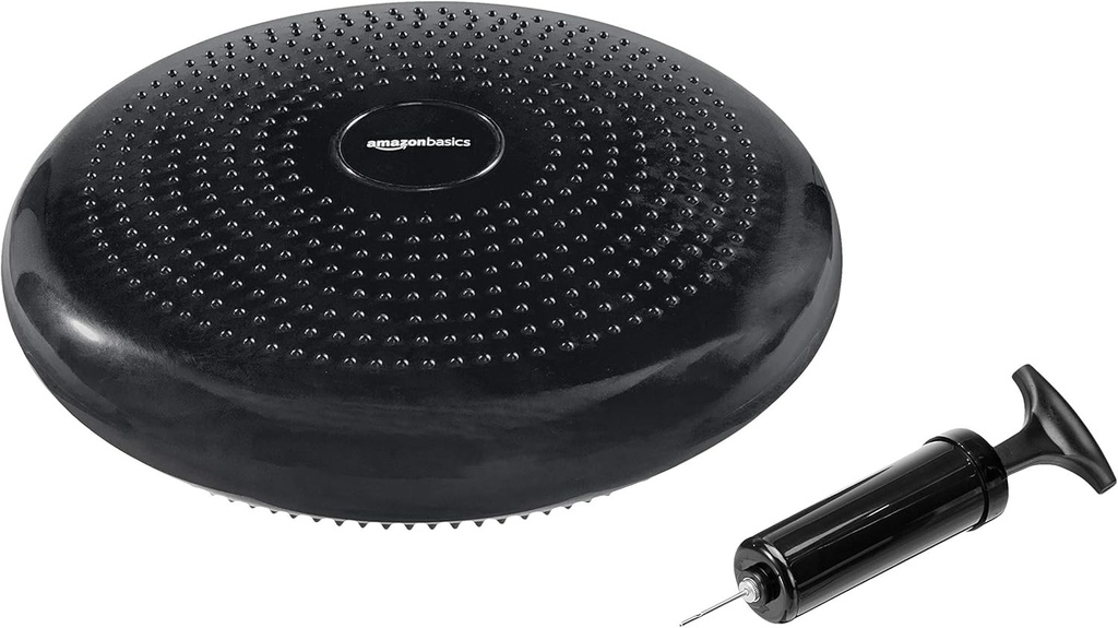 Disc de echilibru Amazon Basics, perna de stabilitate, negru