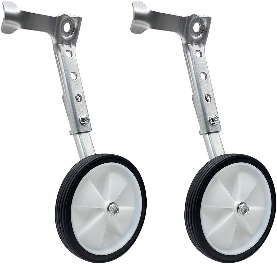 Mediawave Store - Pereche de roti stabilizatoare pentru antrenament biciclete dimensiuni de la 16" la 24", roti universale de antrenament, biciclete cu viteze sau normale, roti laterale suplimentare pentru biciclete