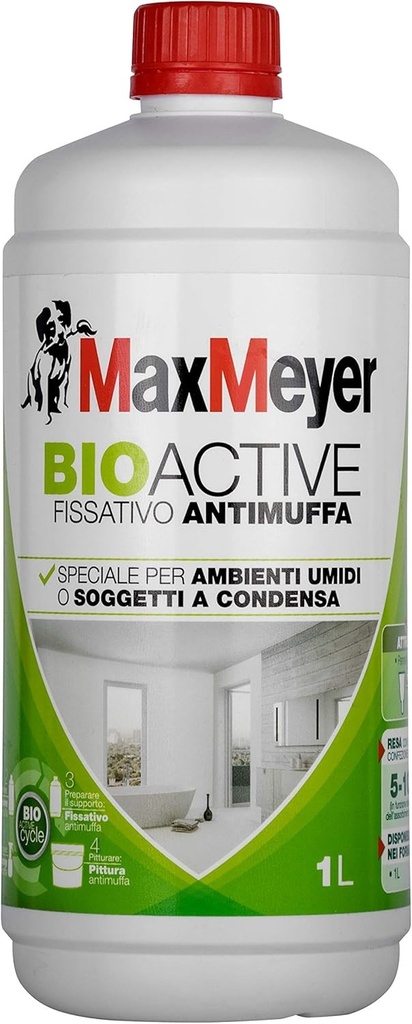 Fixant antimucegai bioactiv pe baza de apa MaxMeyer pentru interioare, incolor, 1 L