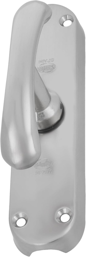Amig - Regulator de geam, model LOLA, din otel, cromat mat, incuietoare de siguranta cu maner, inclusiv suport central + 4 console laterale | Dimensiuni: 150 x 38 mm