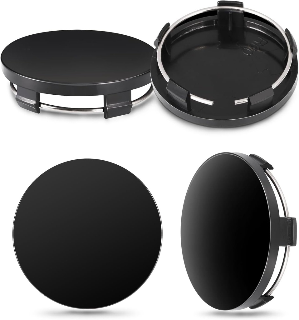 4 bucăți de 60 mm, capace de centru de roți din aliaj ABS de înaltă calitate, capace stabile, capace universale compatibile cu jante Audi și Volkswagen (OD 60 mm ID 56 mm)