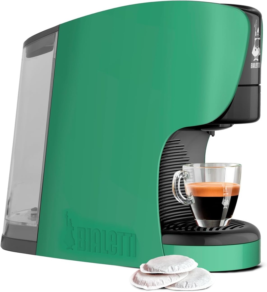 Bialetti Dama, Espressor cu capsule ESE 100% compostabile, plastic reciclat, verde