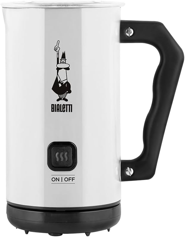 Spumator de lapte electric Bialetti, Spumant Cappuccino, Capacitate 150 ml Cappuccino sau 300 ml Lapte fierbinte, Alb