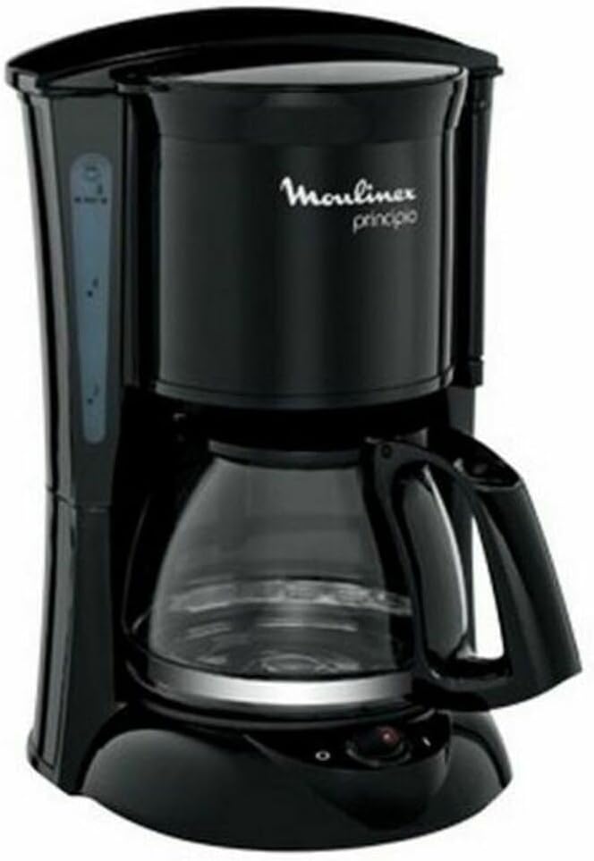 Moulinex FG1528 Filtru de cafea American Principio cu sistem anti-picurare, 6 cesti, putere 600 W, negru
