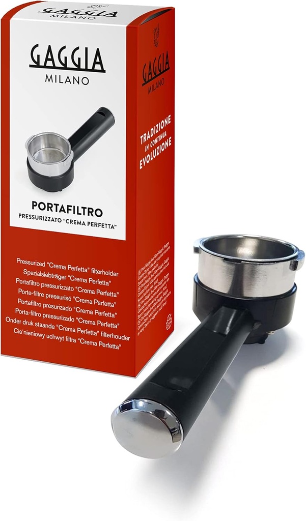 KIT Suport Filtru Presurizat Original Gaggia "Crema Perfetta", Negru