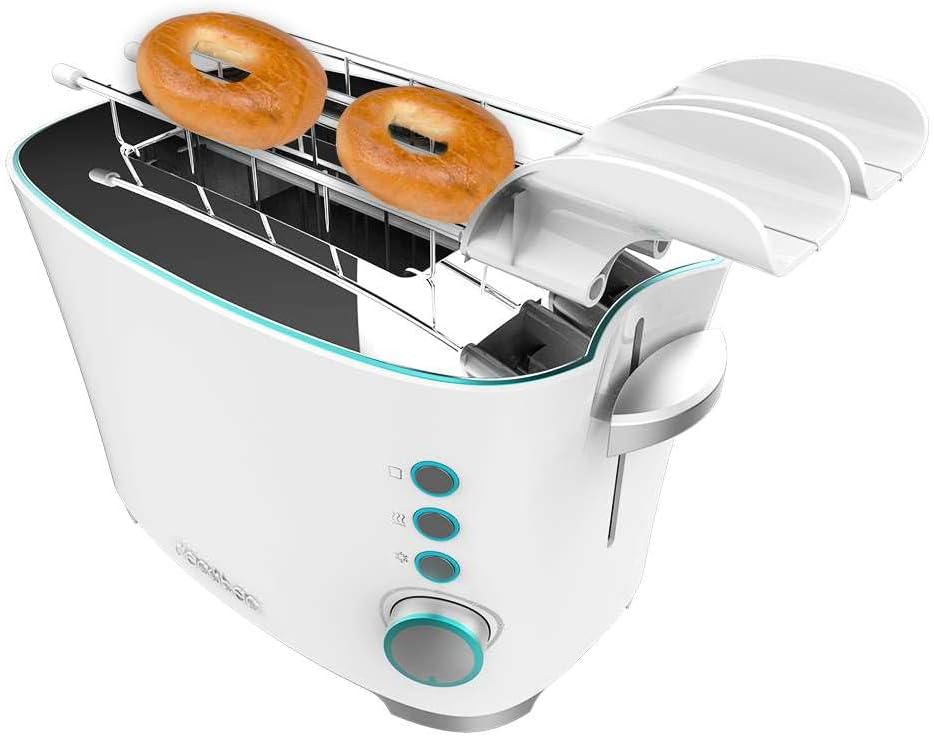 Cecotec Toast&Taste Double W, 650 W, Pâine de pâine vertical cu fantă dublă pentru 2 pâine prăjită, curățare ușoară, oprire automată și pop-up, include clește de îndepărtare, tavă pentru firimituri