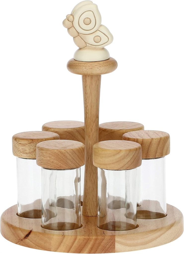 THUN - Raft pentru condimente Elegance cu 6 recipiente