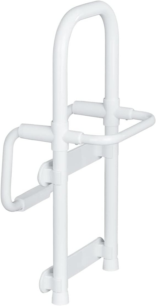 Bara de sprijin pentru cada WENKO Secura | Trepta pentru cada anti-alunecare | Ajustabil de la 6,5 ​​la 13,5 cm | Sistem de acces la cada | Capacitate 150 kg | Aluminiu - Plastic | 24,5 x 52,5 x 23 cm | Alb