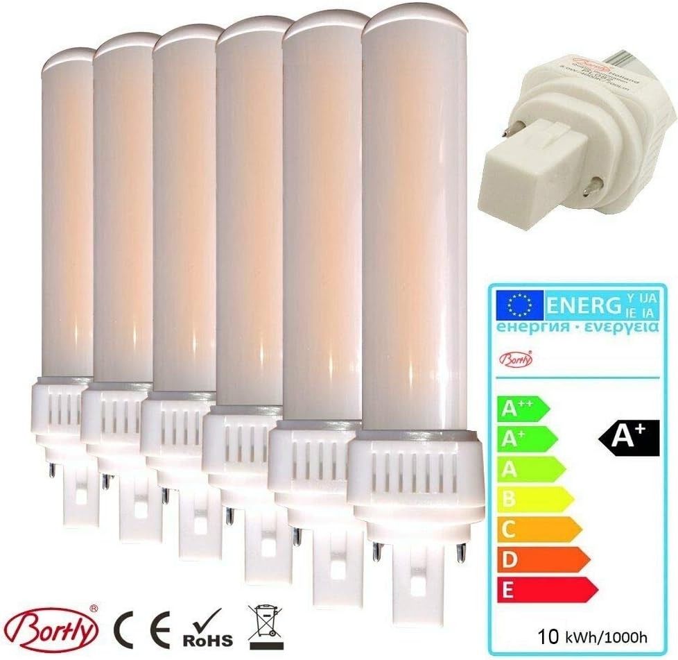 Pachet de 6 becuri LED G24d PL C pin2 PL-C 10W 4000k Universal G24d 2pin inlocuieste Osram G24d-2 DULUX inlocuieste Osram G24d-2 DULUX inlocuieste Philips MASTER PL-C 2Pin G24d...
