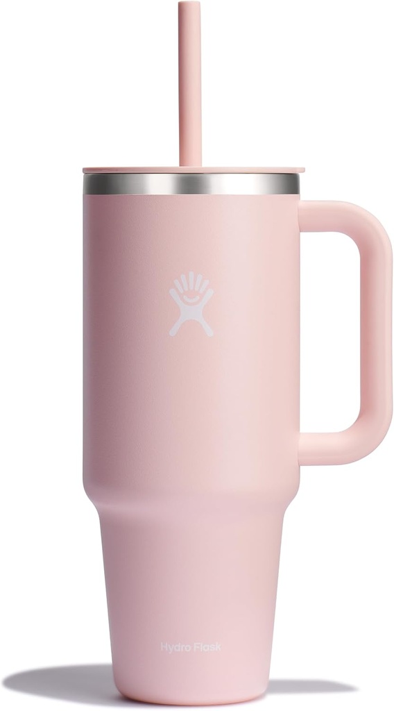 HYDRO FLASK - Pahar de călătorie - Cana termică de 1180 ml (40 oz) cu capac de paie care se poate încuia - Oțel inoxidabil - Izolație în vid cu pereți dubli - Capac rezistent la stropire - Trillium