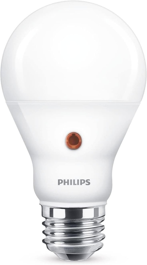 Bec LED Philips Drop 60W, senzor de crepuscul, soclu E27, 4000K, neregulabil