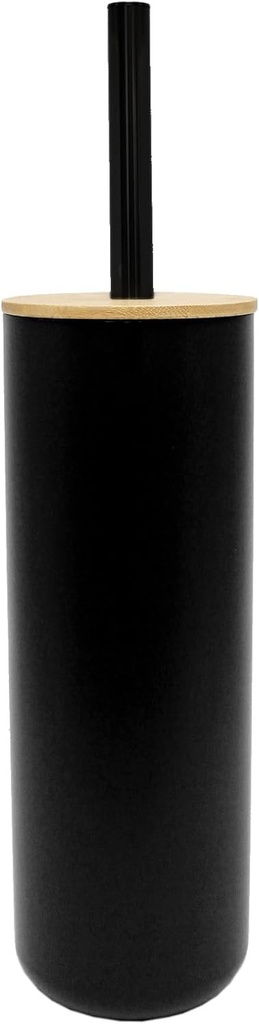 moliciune interioara, perie de toaleta (diametru 9,1 x 37,2 cm) Smart Black, polistiren si bambus