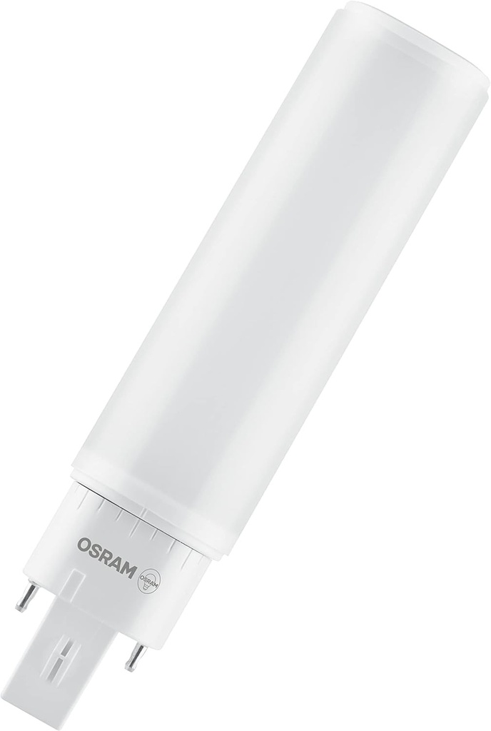 Lampa LED OSRAM DULUX D 18 pentru baza G24D-2, 7 wati, 700 lumeni, alb cald (3000K), rotativa, inlocuitor pentru becul Dulux conventional de 18W