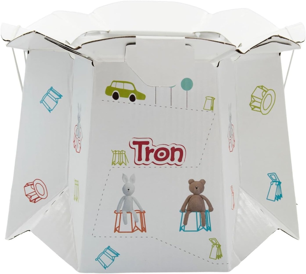 Tron ZAPA ZAX6S - Olita pliabila de unica folosinta pentru copii, pana la 30 kg (urs/iepure)