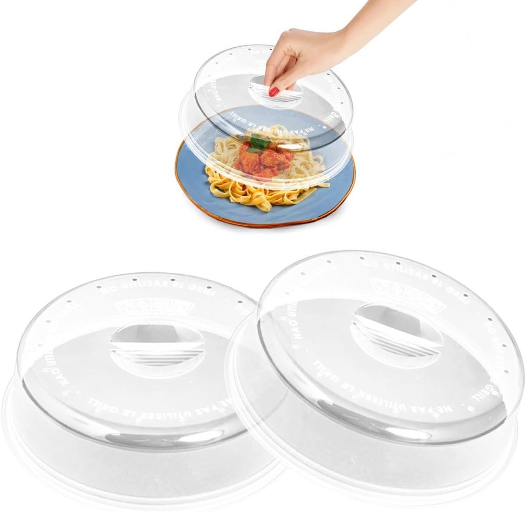 2 huse pentru cuptor cu microunde 24 cm fără BPA pentru bucătărie - capace pentru cuptor cu microunde (2 unități) - 2 huse pentru cuptor cu microunde cu diametrul de 24 cm