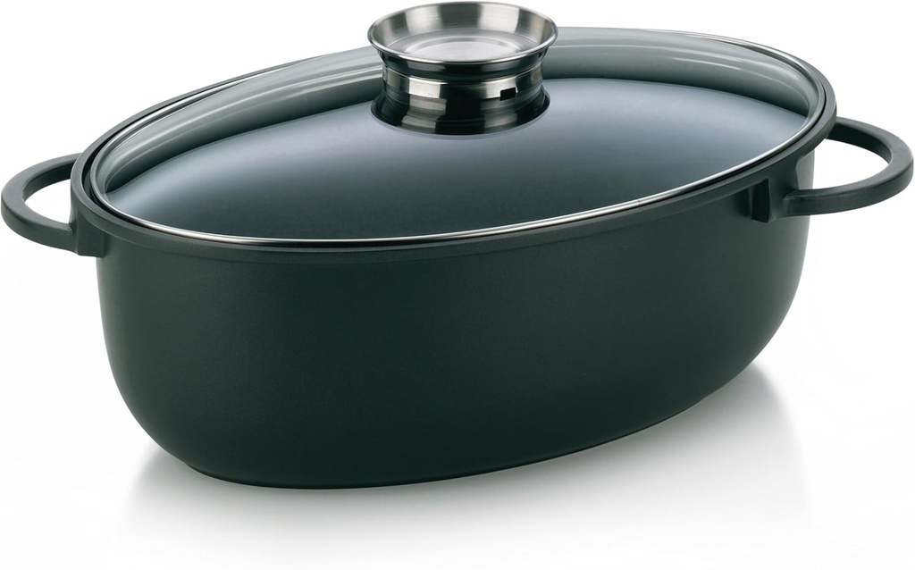 Kela 15153 ovală caserolă, compatibilă cu inducție din aluminiu turnat, contece 8 litri, 'Kerros'